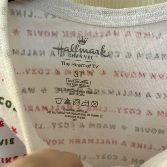 Hallmark Movie Channel Kids Footed Pajamas Footie Christmas Size 3T NWT - Picture 6 of 11